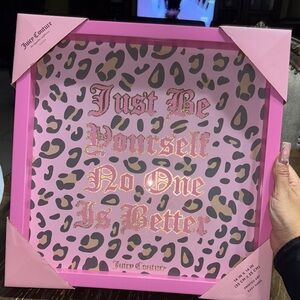 Juicy Couture Pink Leopard Wall Art